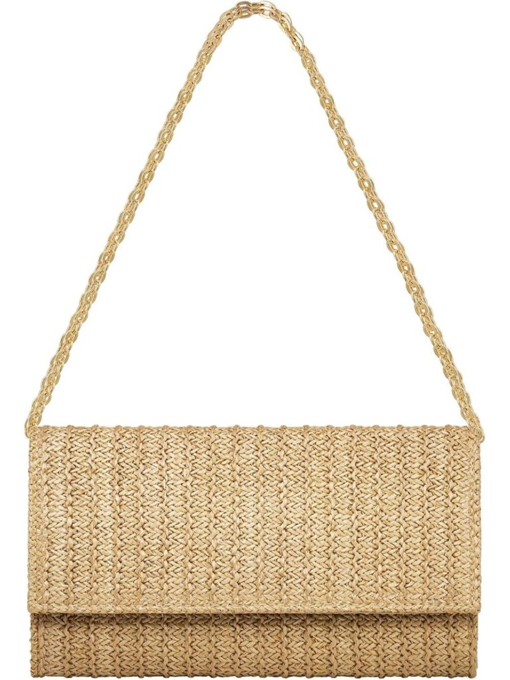 Straw Clutch Purse Shoulder Crossbody Bag Envelope Purse Raffia Handbag for Summ